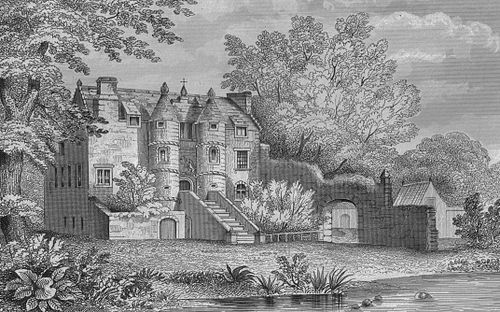 The old Rowallan Castle in 1876. Rowallan castle ayrshire.jpg