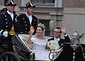 19. kesäkuuta: Vastavihityt kruununprinsessa Victoria ja prinssi Daniel lähtivät kiertämään Tukholmaa juhlakulkueessa. Kuva: Prolineserver