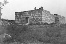 Powderhouse in ruined state, 1890s