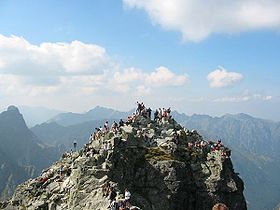 Vista dalla cima del Rysy.