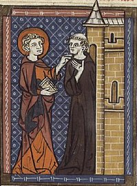 Saint Fursey and the monk (14th century)