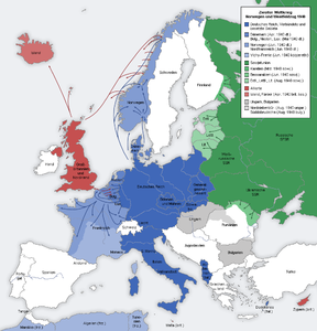 Mapa d'Europa a finals de 1940