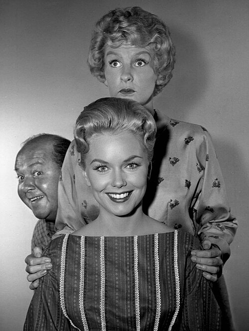 Clockwise from left: Stubby Kaye, Shirley Bonne, and Elaine Stritch in My Sister Eileen in 1960.