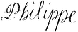 16 novembre 1700: Louis XIV proclame son petit-fils roi d'Espagne 110px-Signature_of_Philippe_of_France%2C_Duke_of_Anjou_%28future_King_of_Spain%29_in_1695