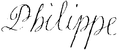 Signature of Philippe of France, Duke of Anjou (future King of Spain) in 1695.png
