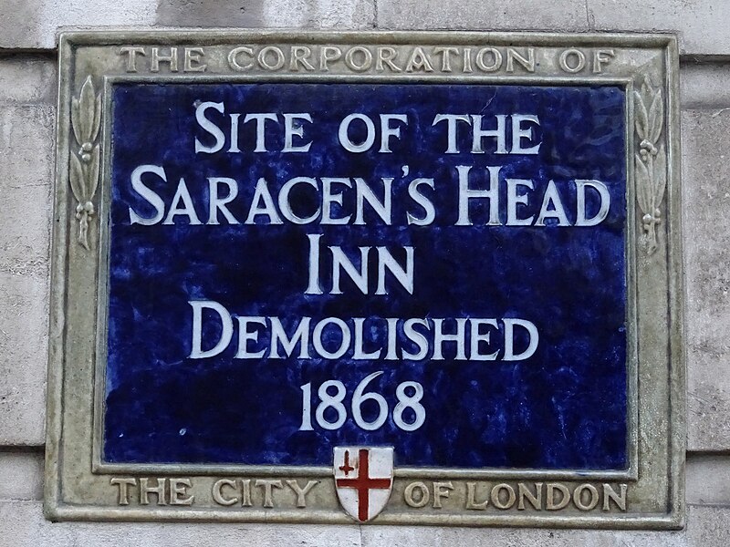 File:Site of the Saracen's Head Inn demolished 1868.jpg