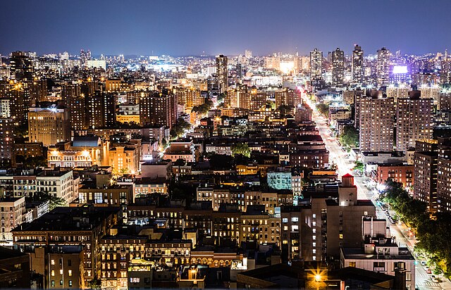 Looking north over East Harlem between Third and Lexington Avenues