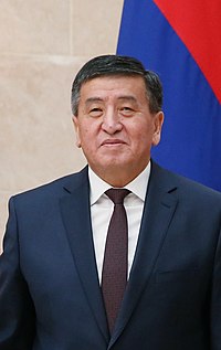 Sooronbay Jeenbekov at the Eurasian Intergovernmental Council meeting, 7 March 2017.jpg