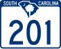 South Carolina Highway 201 маркері
