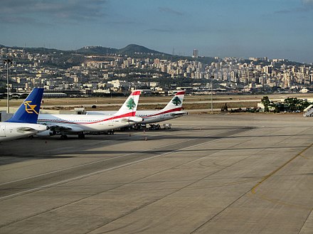 Southern suburbs of Beirut as seen from the airport