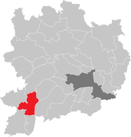Poloha obce Spitz v okrese Krems-vidiek (klikacia mapa)
