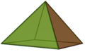 正四角錐 （半分に割る）
