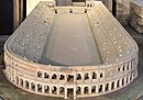 Maßstabgetreues Rekonstruktionsmodell (1:100) vom Stadion des Domitian (Nordseite) um 86 n. Chr.
