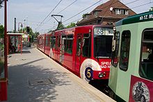 Stadtbahn der Linie 68 in Bornheim