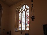 North stained glass window.