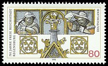 Deutsche Sonderbriefmarke „750 Jahre Freie Reichsstadt Regensburg“ (1995)