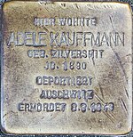 Stolperstein für Adele Kauffmann