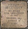 Stolperstein Großneumarkt 38 ​​(Alice Graff) in Hamburg-Neustadt.JPG