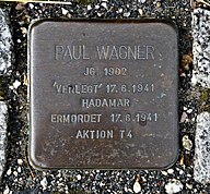 Stumbling block for Paul Wagner, Ringstrasse 106, Winnenden.JPG