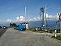 Passstrasse und Haltestelle der Appenzeller Bahnen