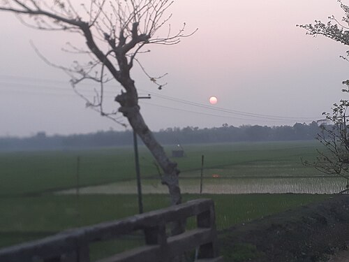 Sunset in Brahmanpara (B-Para) Upazila (Bangladesh)