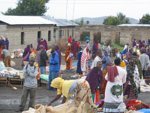 שוק של שבט המסיי בטנזניה