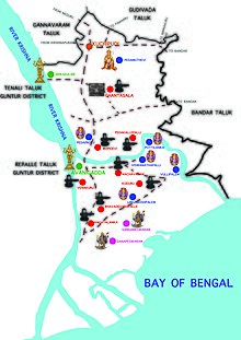 Map showing important temples in Diviseema Temples in Diviseema-en.jpg