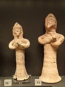 Terracotta votary figurine(s) from sanctuary of Astarte at Kamelarga, Cyprus 600-500 BCE Ashmolean Museum 07.jpg