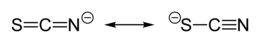 les structures de résonance de l'ion thiocyanate