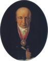 Alexandr Andreyevich Baranov droeg in 1818 een met diamanten versierd kruis om de hals