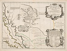 Jean Nicolas Du Tralage and Vincenzo Coronelli's 1687 map of New Mexico Tillemon & Coronelli Nouveau Mexique 1687 UTA.jpg