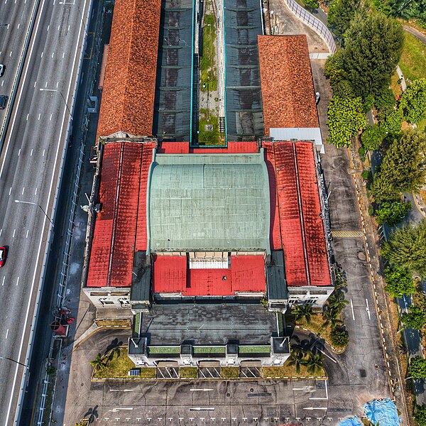 Topdown view of Tanjong Pagar Railway Station