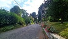 Une rue au centre de Trévignin.