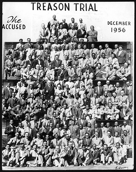 Group photo of the defendants of the trial