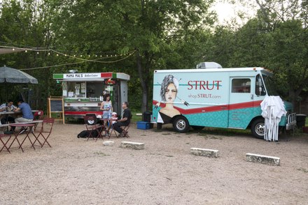 A food truck trailer park in South Austin