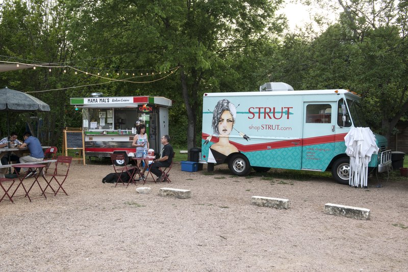 File:Two of many food trucks and trailers that serve the eclectic South Austin neighborhood of Austin, Texas LCCN2014632540.tif