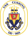 USS Cushing (DD-985) krest.png