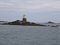 Balise sur un écueil près de l'entrée du port de Roscoff