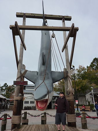The entrance of the now closed Jaws ride at Universal Studios Florida