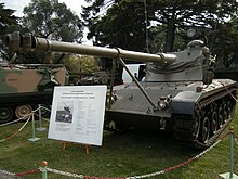 Patagón prototype displayed at the Argentine Army Exhibition in May 2008. Note placard with technical data summary.