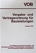 Vorschaubild für Vergabe- und Vertragsordnung für Bauleistungen