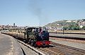 Train with No 7 leaving Aberystwyth station