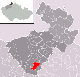 Valkeřice - Carte