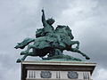 Detail of Statue of French Celtic king Vercingetorix Place de Jaude (Clermont-Ferrand, France)