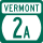 Marcador de la ruta 2A de Vermont