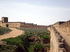 Vista desde el adarve dela Alcazaba de Badajoz.JPG