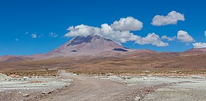 The Aucanquilcha seen from the northwest