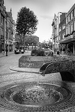 The River of Life memorial fountain in Bridge Street Warrington River of Life 02 HD jun 15.jpg