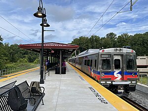 Wawa SEPTA station platform August 2022.jpg