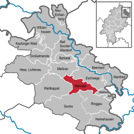 Kaart van Wehretal